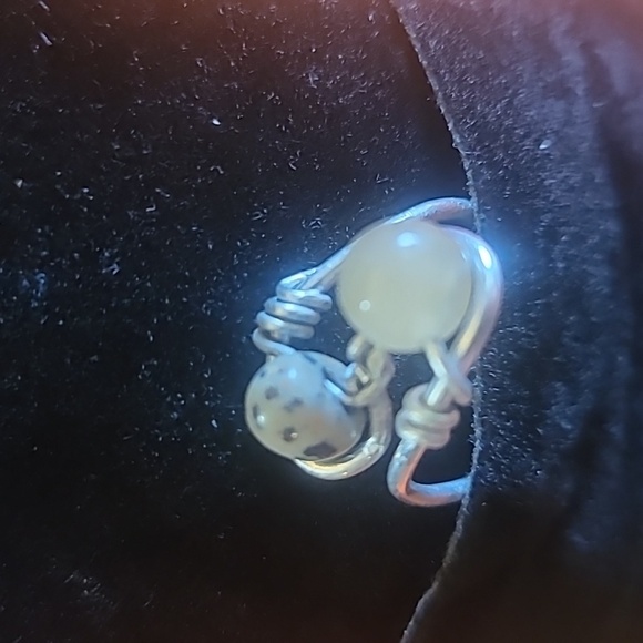 Handmade wire ring beaded - Picture 2 of 6